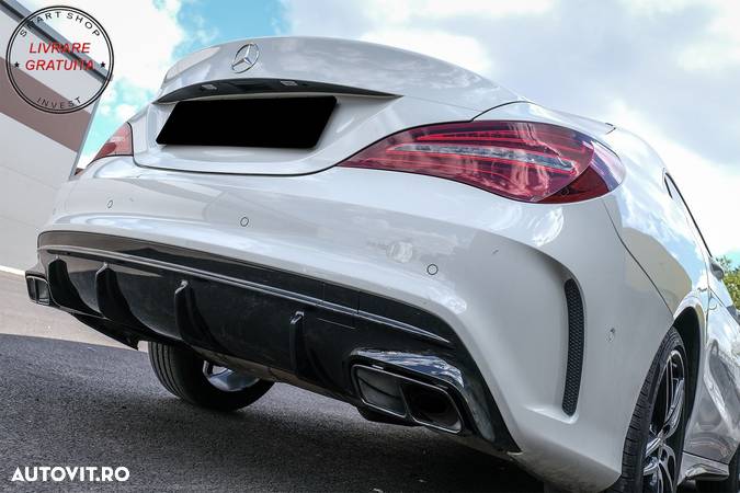 Difuzor Bara Spate Mercedes CLA W117 X117 (2013-2018) Facelift CLA45 Look- livrare gratuita - 11