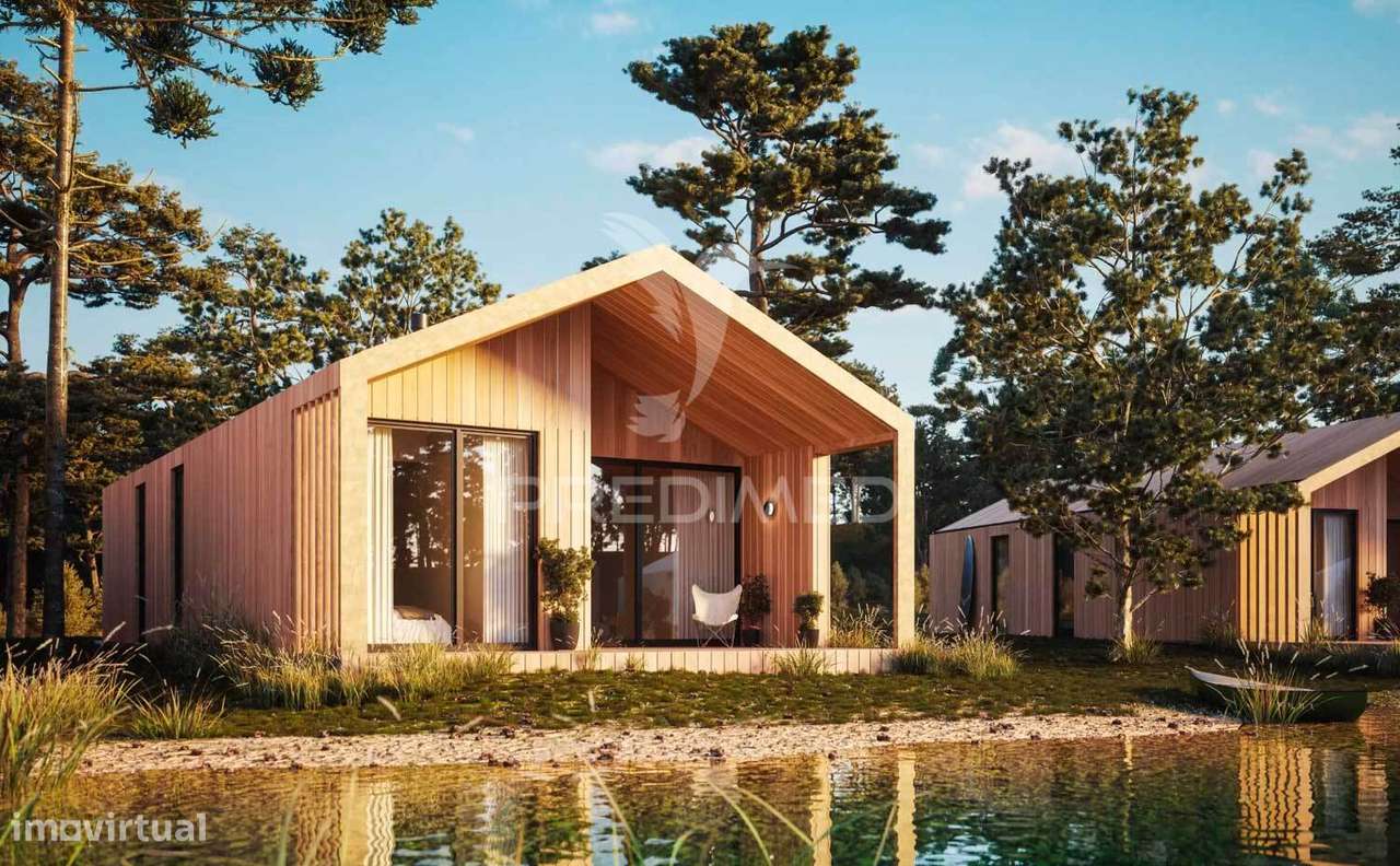 Moradia T2 nova, de madeira, junto à Lagoa de Óbidos - Grande imagem: 4/22