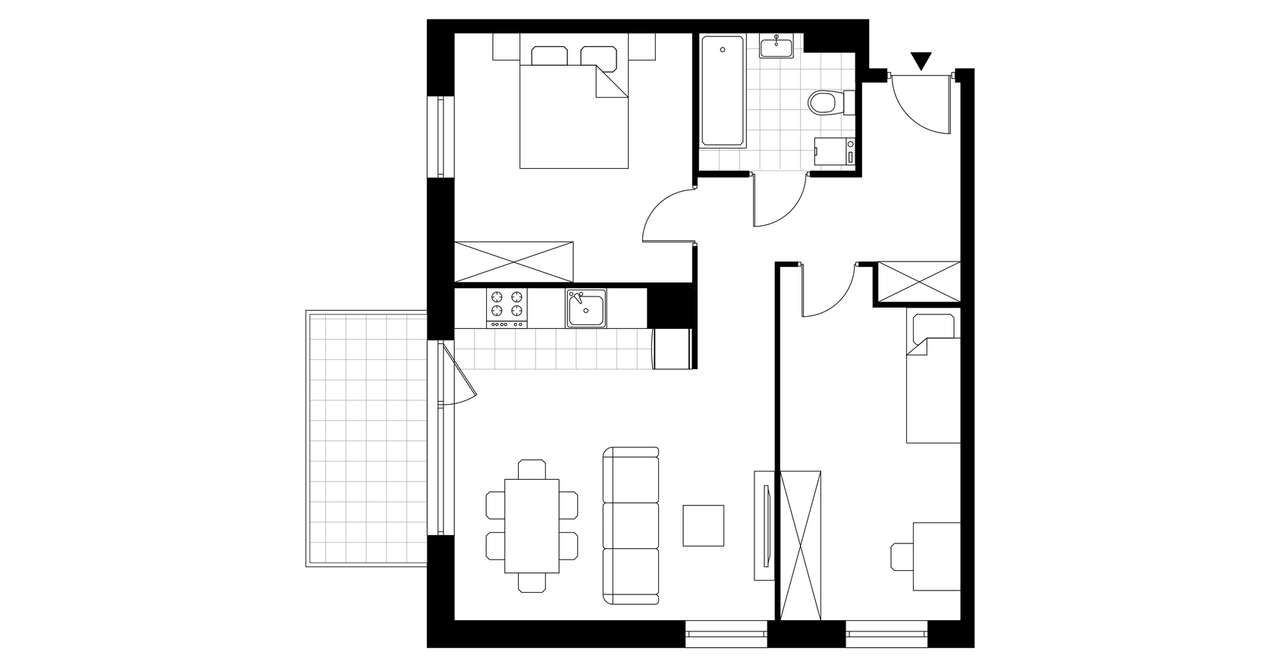 3-pokojowe mieszkanie 59m2 + balkon Bezpośrednio - Pełny obrazek: 3/8