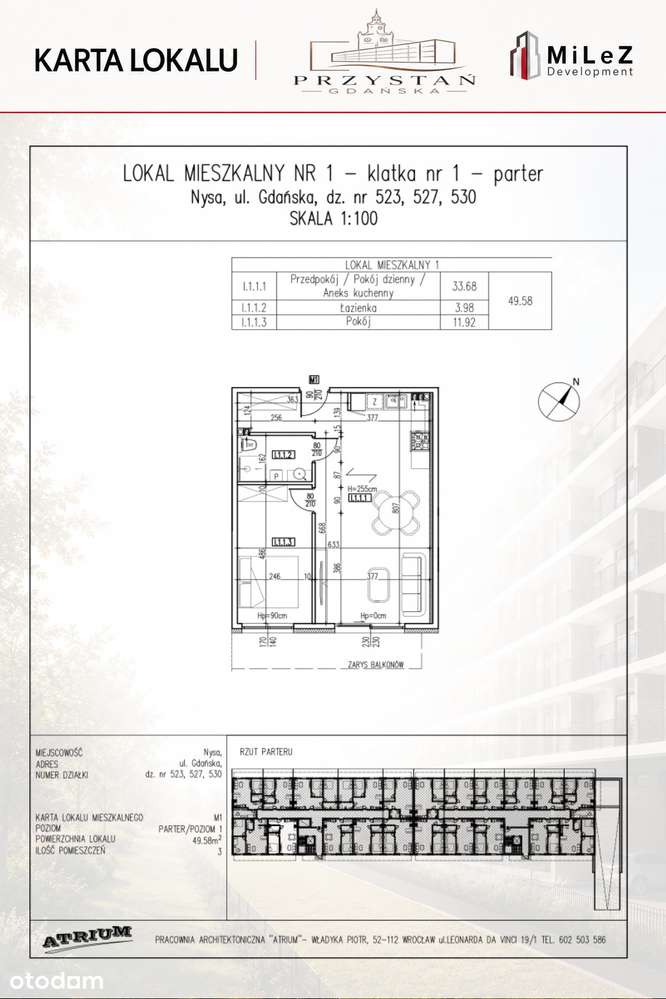 Przystań Gdańska - 49,58m2 - Mieszkanie 2-pokojowe