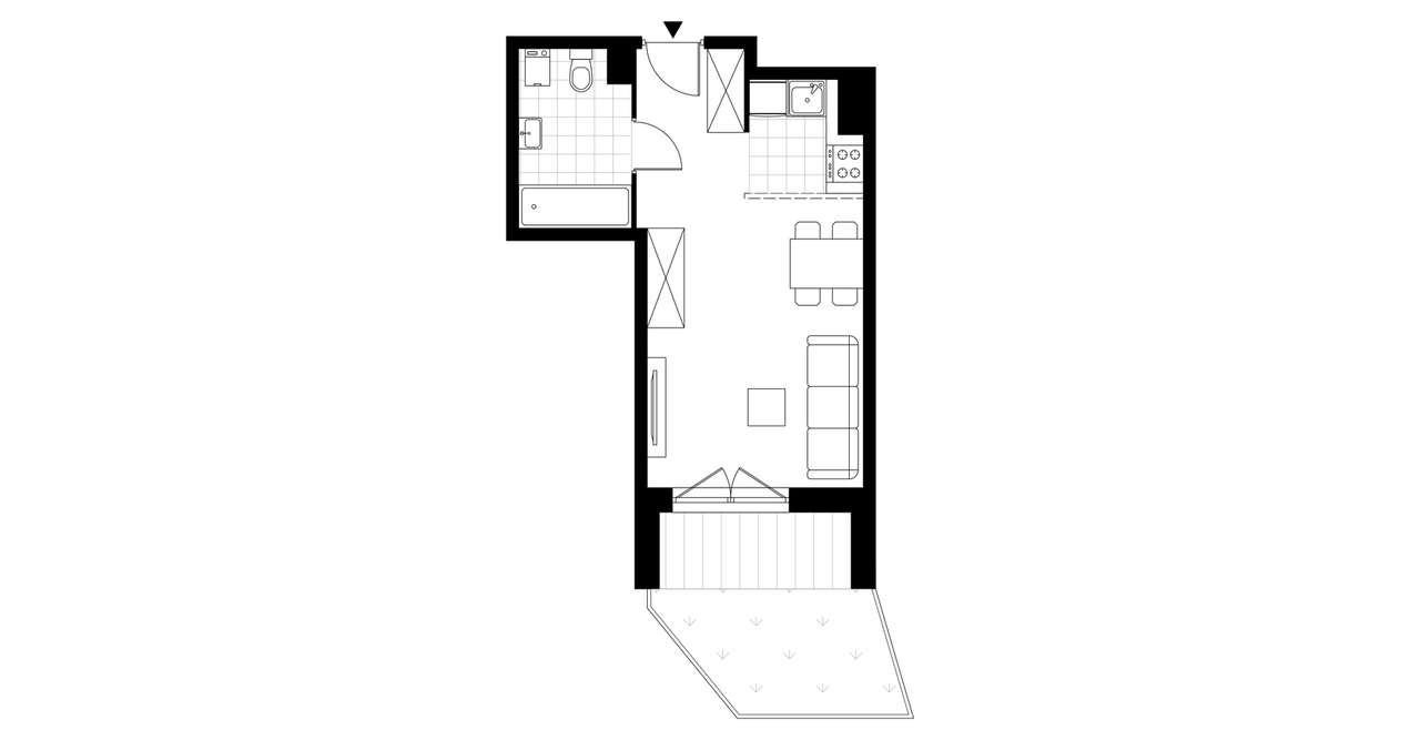 1-pokojowe mieszkanie 29m2 + ogródek Bez Prowizji - Pełny obrazek: 3/8
