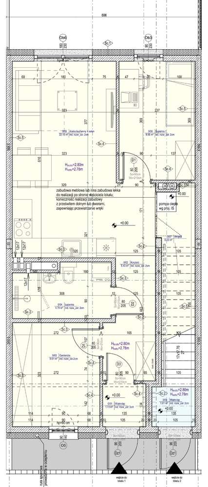 Mieszkanie- 54,54 m2 -3 pokoje, parter ul.Inowrocławska, ogródek 24 m2 - Pełny obrazek: 4/4