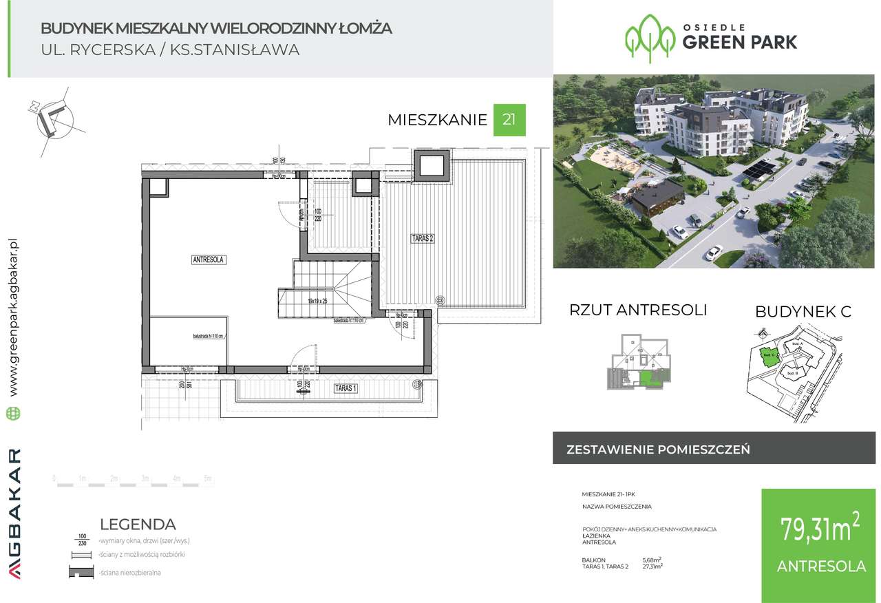 GREEN PARK C21 z Antresolą Łomża ul. Ks. Stanisława - Pełny obrazek: 4/10