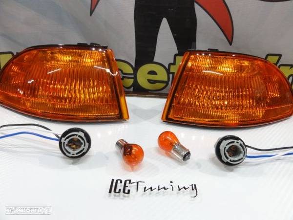 KIT Piscas frontais laranja JDM HONDA CIVIC 92-95 4 Portas EG8, EG9, EH8, EH9 + Lâmpadas + sockets Look Americano com função de mínimo e pisca - 7