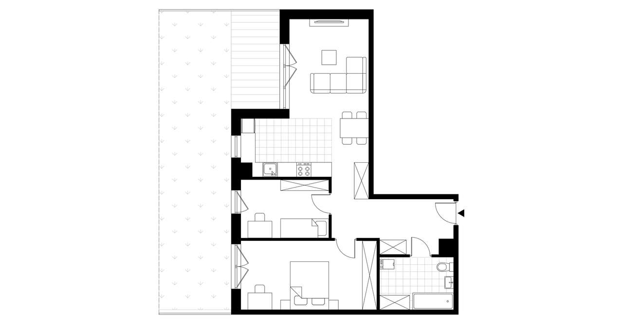 3-pokojowe mieszkanie 69m2 + ogródek Bezpośrednio - Pełny obrazek: 3/8