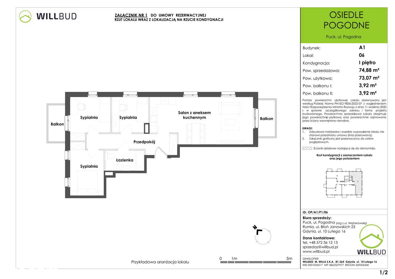 Osiedle Pogodne | mieszkanie 4-pok. | OP/A1/P1/06 - Pełny obrazek: 2/7