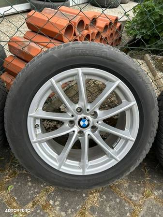 Jante Bmw seria 5 G30 G31 cu cauc iarna 225/55/R17 Pirelli 5-6mm dot2017 75jx17is27 - 6