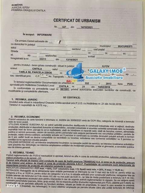 Intravilan Industrial 24890 mp deschidere 65 ml Chitila str Oxigenului - Imagine principală: 2/5