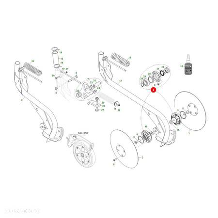 Piasta talerza Maschio Gaspardo G16248851R Oryginał - 4