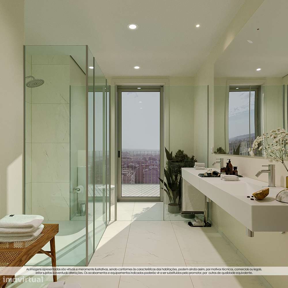 T2 Novo com Terraço (13,87m2) com vistas para o Parque em Canidelo.-9