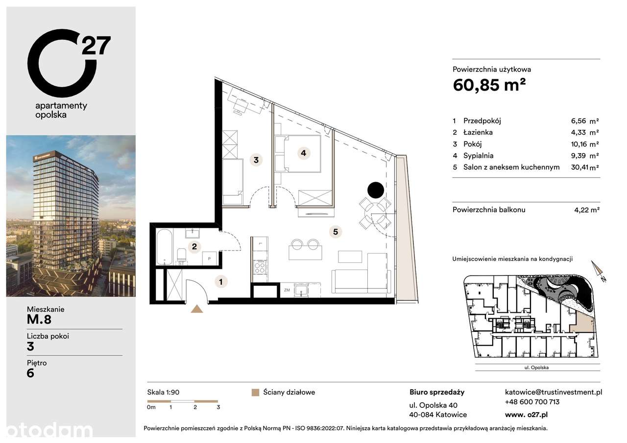 3-pokojowe mieszkanie 60m2 + balkon Bez Prowizji - Pełny obrazek: 3/10