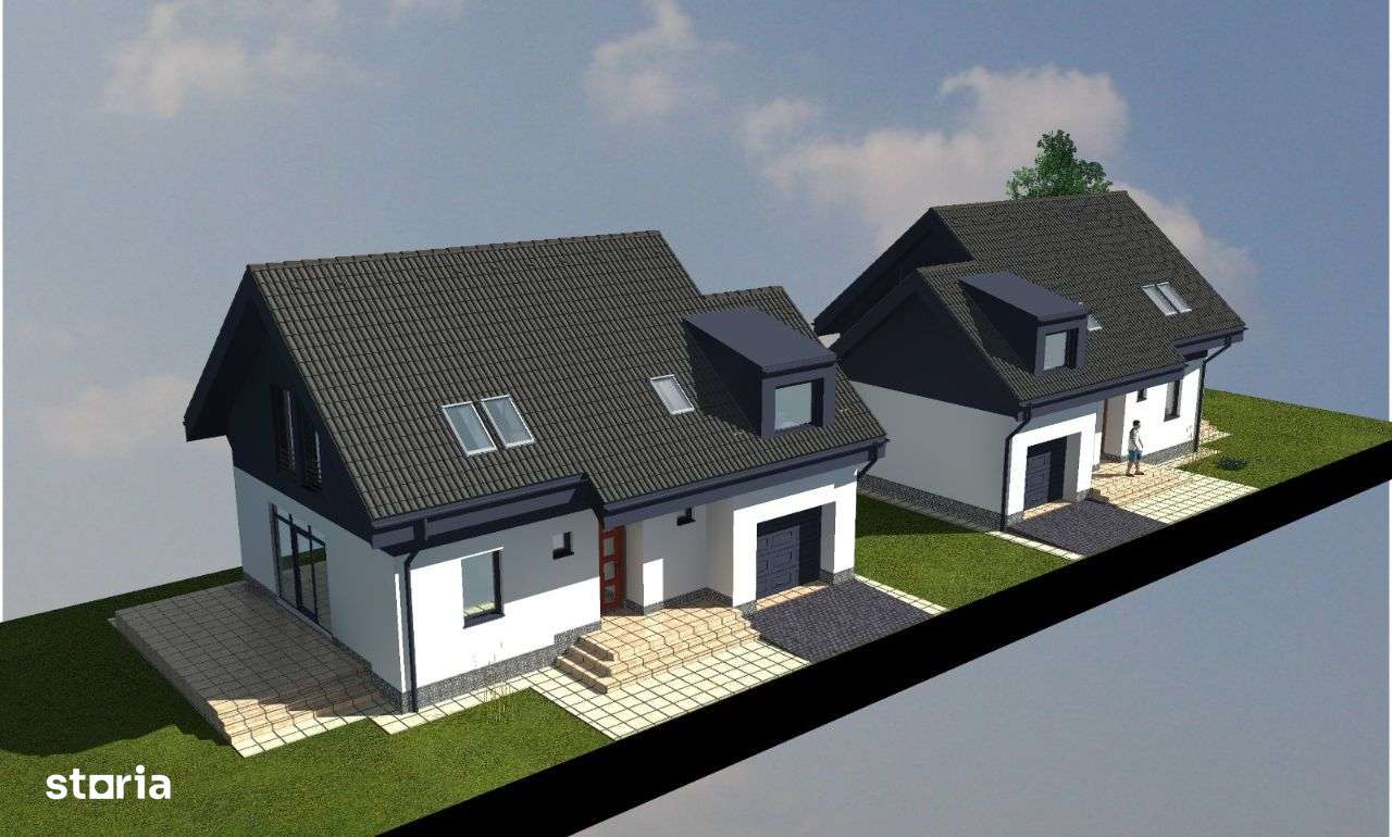 2 case noi single in Unirii plus garaj, 135 mp utili, asfalt iluminat - Imagine principală: 4/13