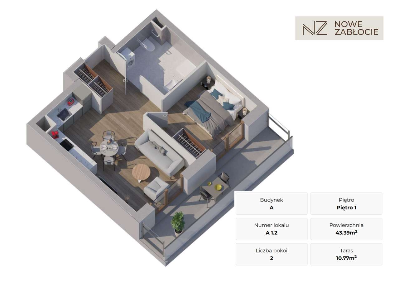 NOWE ZABŁOCIE / Duży taras / Od dewelopera / Bez prowizji-1