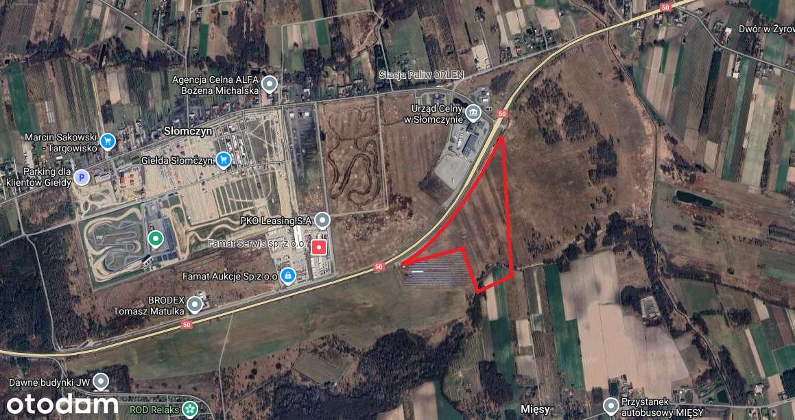 Grunty inwestycyjne Słomczyn k. Grójca | 9,9 ha przy DK50 | MPZP - Pełny obrazek: 4/4