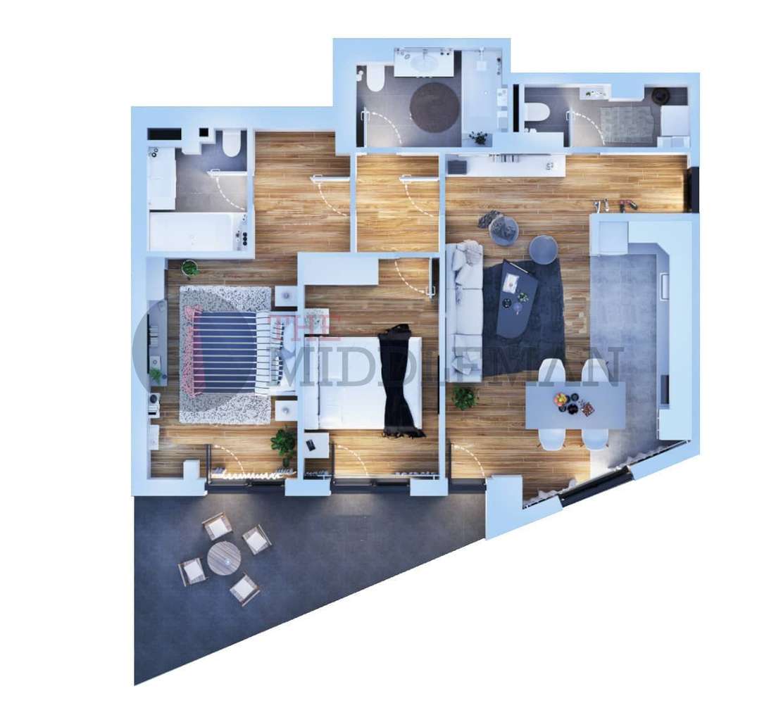 Apartament cu 3 camere si 3  bai langa Mall Veranda -  COMISION     0%-0