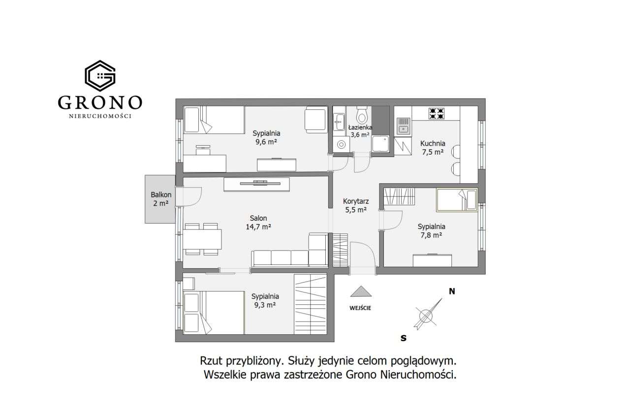 Nowoczesne 4-pokojowe mieszkanie 58 m² z balkonem.-15