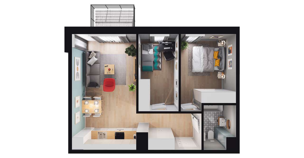 Skandinavia | mieszkanie 3-pok. | E.4.39 - Pełny obrazek: 2/8