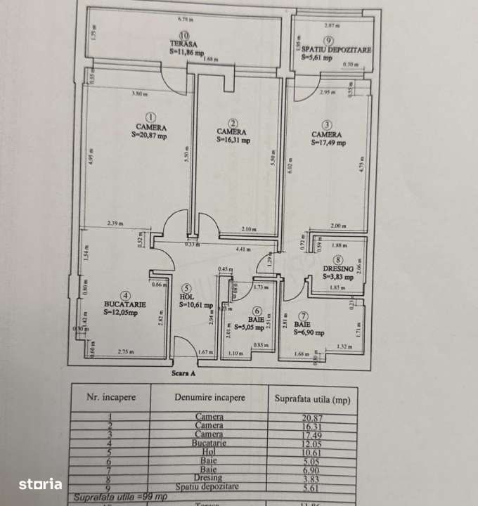 Apartament cu 3 camere |  Zona Tractorul | Isaran | Parcare Subterana-8