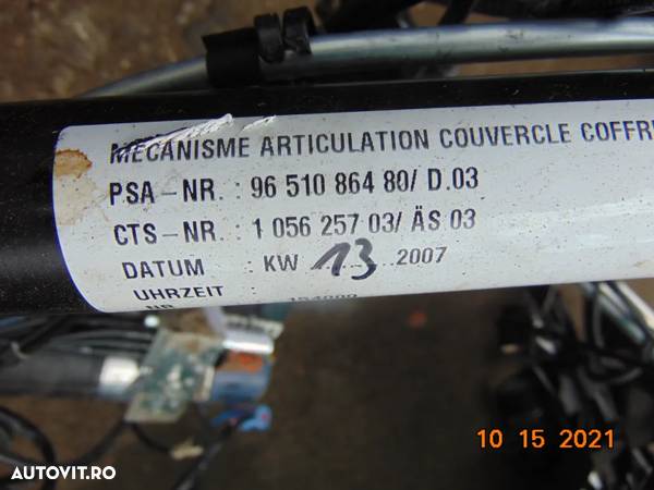 Mecanism decapotare Peugeot 307cc cabrio dezmembrez 307cc - 1
