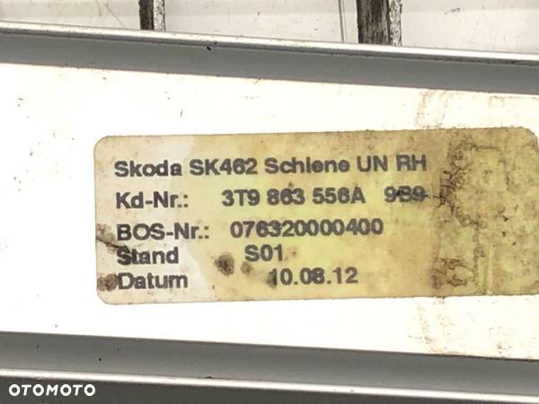 SZYNY MOCUJĄCE BAGAŻNIKA KOMPLET SKODA SUPERB II Kombi (3T5) 2009 - 2015 2.0 TDI 125 kW [170 KM] - 9