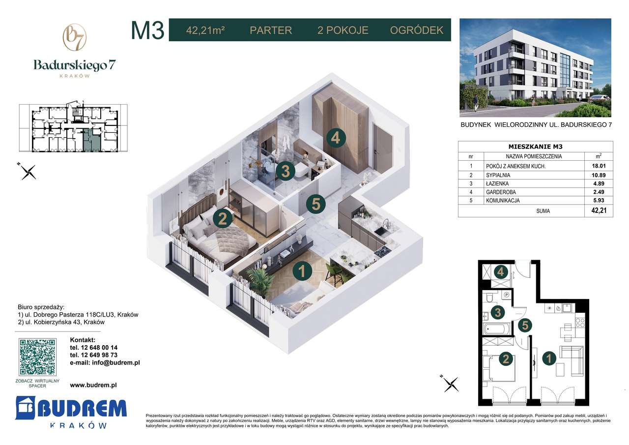2-pokojowe mieszkanie 42m2 Bezpośrednio - Pełny obrazek: 2/7