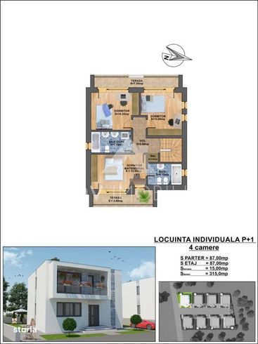 Ansamblu 8 case la structura, 3298mp teren, autorizatie valabila-5