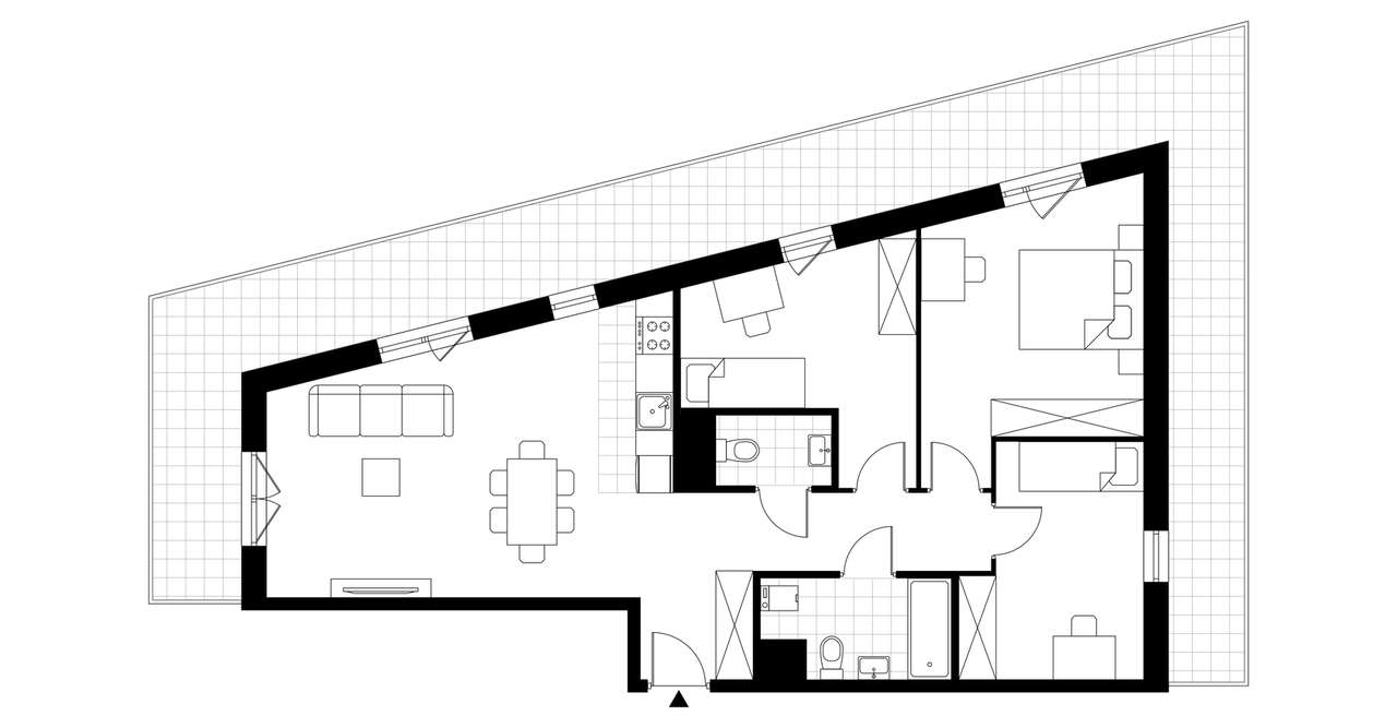 4-pokojowe mieszkanie 75 m² + loggia Bez Prowizji - Widok 4