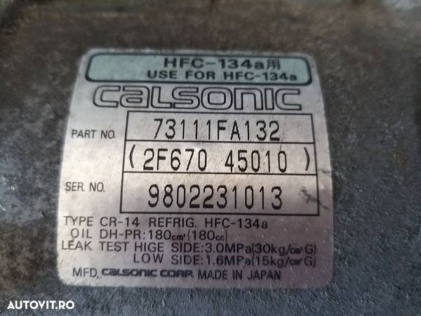 Compresor ac 1.6 benz ej16 subaru impreza 1992-2000 - 3