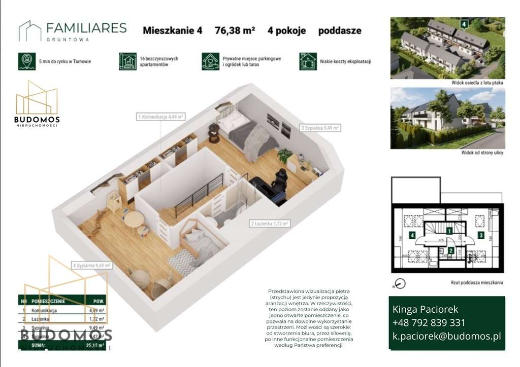 Apartamenty Gruntowa - dwupoziomowe mieszkanie.-9