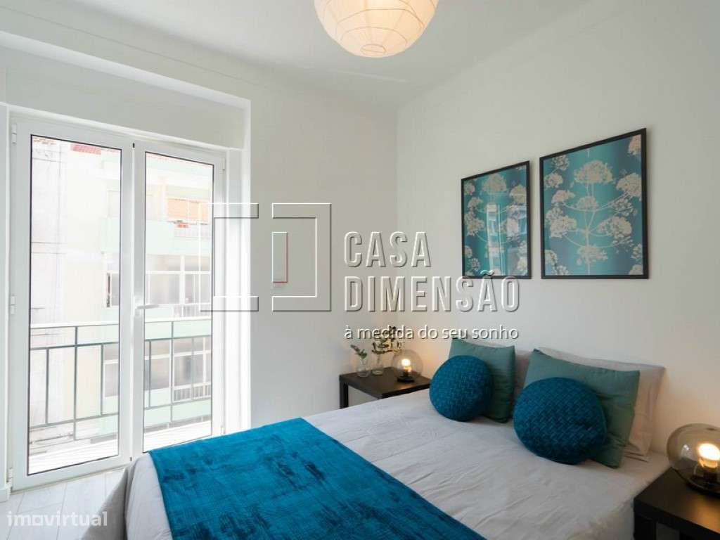 Apartamento T3 em Benfica, com Varandas, Totalmente Mobilado e Pron...-27
