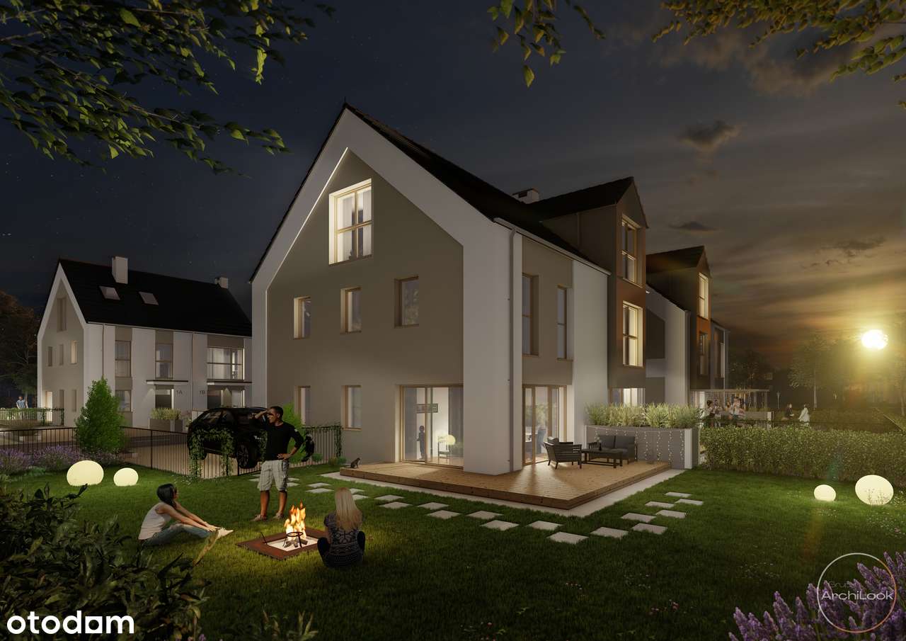 Dom w zabudowie bliźniaczej z wiatą garażową/garaż-5