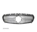 GRELHA FRONTAL LOOK DIAMOND PARA MERCEDES CLASSE A W176 12-15 CROMADO - 3