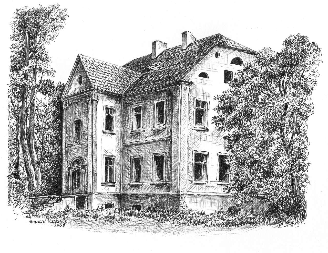 Pałac w Naroczycach, gm. Rudna-10