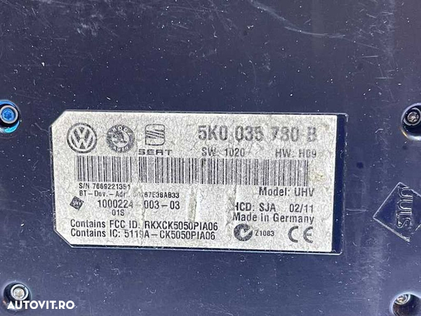 Unitate Modul Calculator Bluetooth VW EOS 2011 - 2016 Cod 5K0035739B - 2