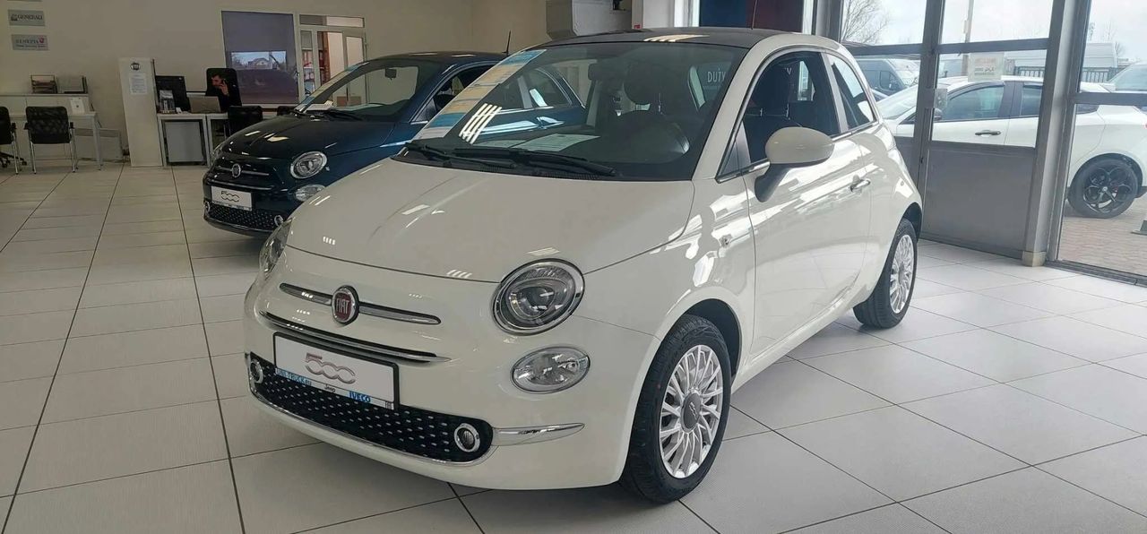 Fiat 500 OD RĘKI - PAKIET DOLCEVITA - Szklany dach - Auto Klimatyzacja