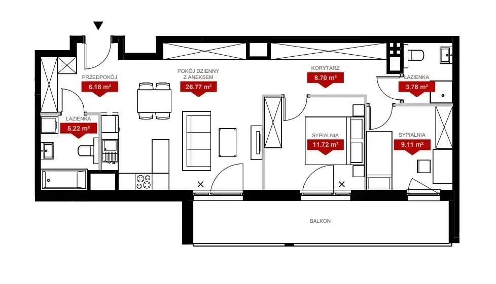 NOWOCZESNE | 71 m² | 2 BALKONY  | JEŻYCE-1
