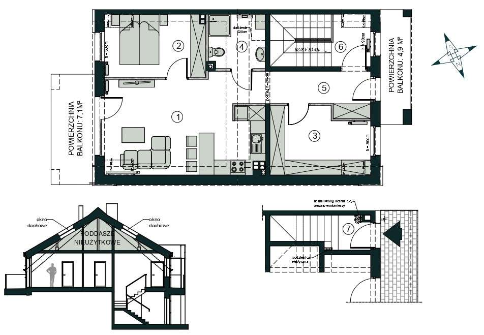Nowe, dwupoziomowe mieszkanie 96 m² Pogórze do odbioru wiosną 2026 - Pełny obrazek: 4/4