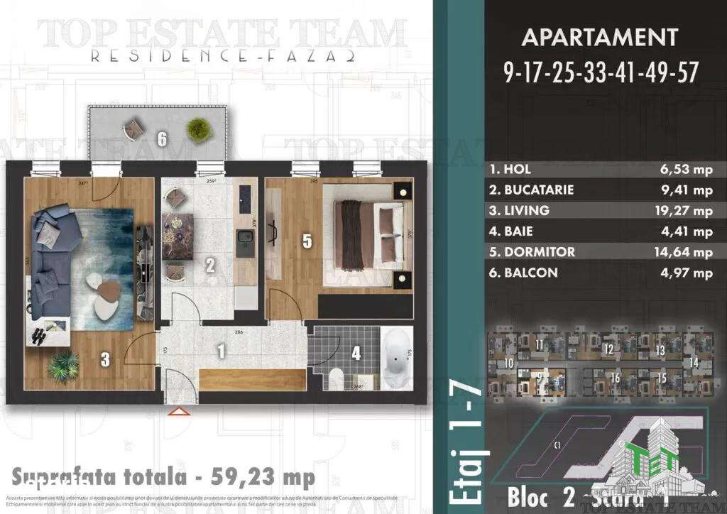 Apartament spatioas 2 camere bloc nou langa parc, zona Bercen