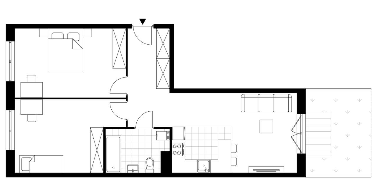 3-pokojowe mieszkanie 64m2 + ogródek Bezpośrednio - Pełny obrazek: 4/9