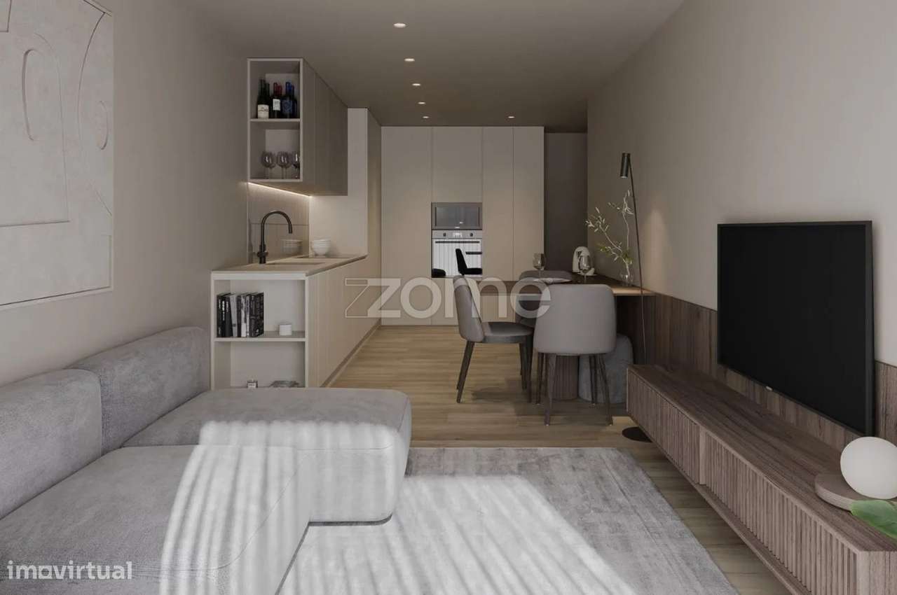 Apartamento T0 Novo | Condomínio Fechado "Acrescentar Residence" - Grande imagem: 5/6