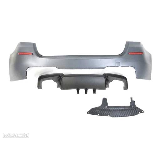 PARA-CHOQUES TRASEIRO PARA BMW F11 10-16 LOOK M PERFORMANCE DUPLA SAIDA - 3