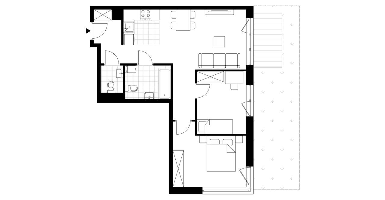 3-pokojowe mieszkanie 59m2 + ogródek Bez Prowizji - Pełny obrazek: 3/8