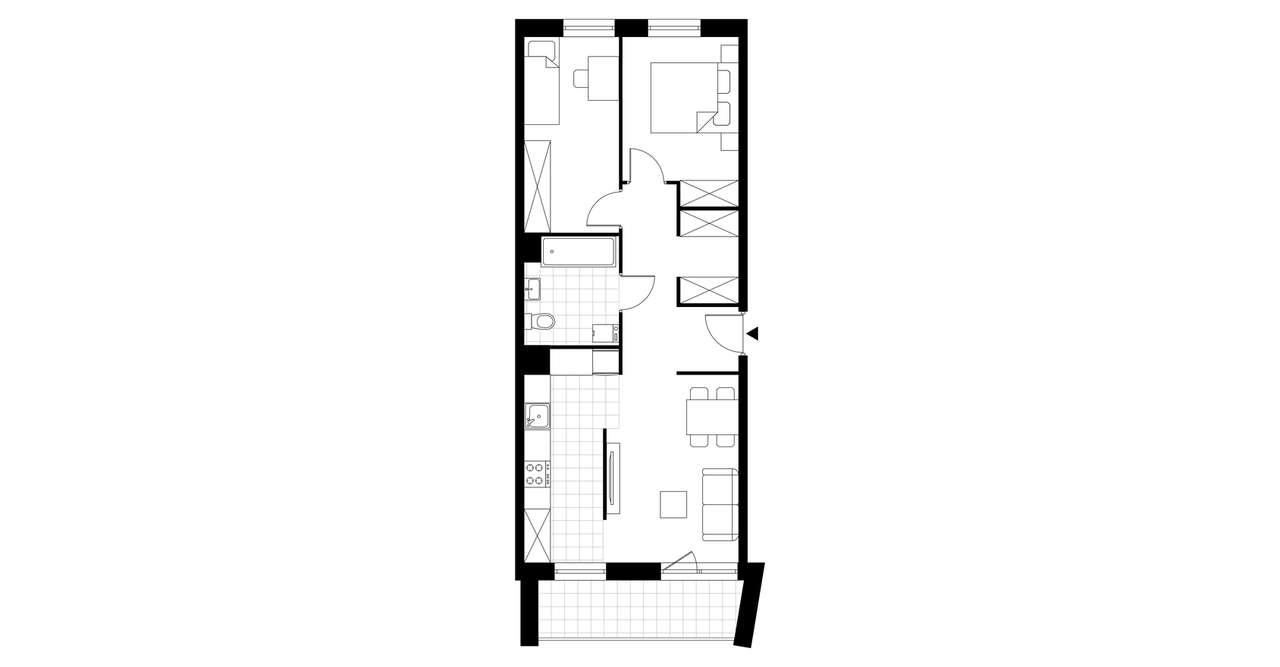 3-pokojowe mieszkanie 56m2 + balkon Bez Prowizji - Pełny obrazek: 4/7