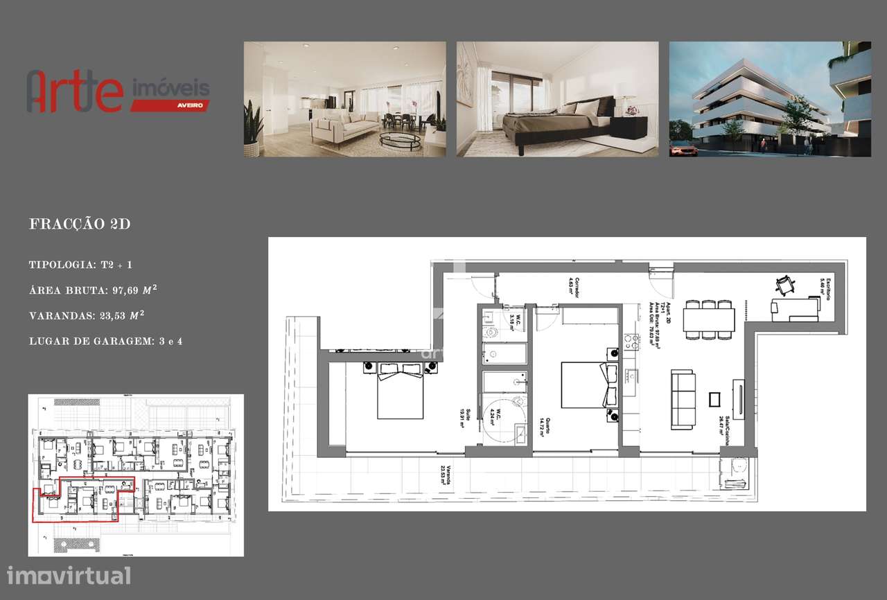 Apartamento T2+1 Novo à Venda em Aveiro – Conforto, Luz e Localização - Grande imagem: 4/4
