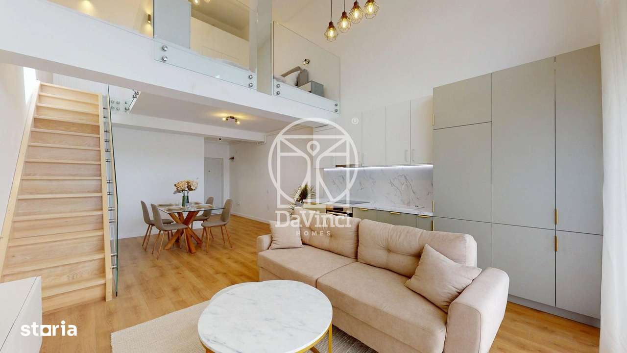 Penthouse 2 camere, 2 bai s balcon, mobilat si utilat, intabulat - Imagine principală: 2/16