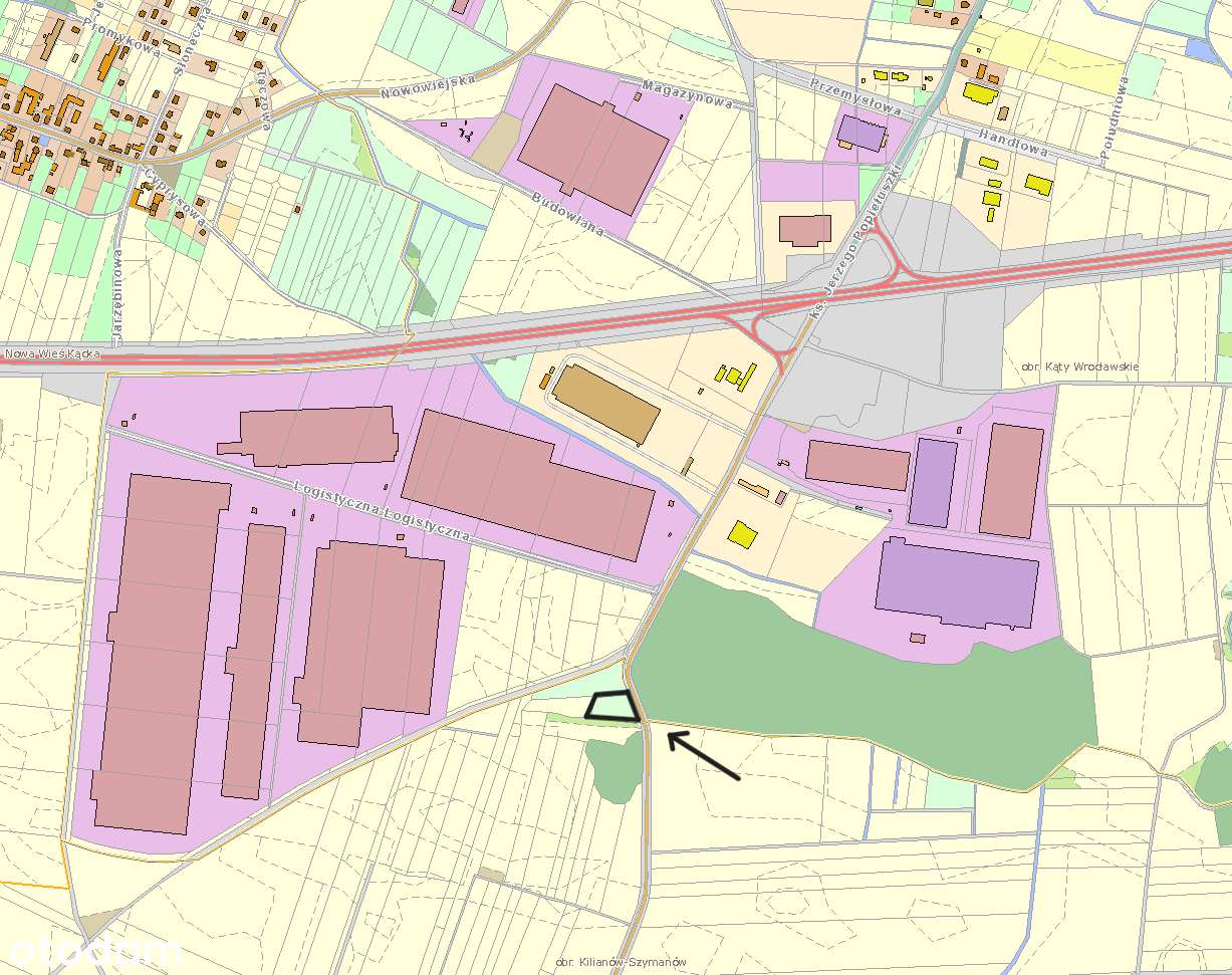 Kąty Wrocławskie | Działka inwestycyjna | MPZP | ok. 1km od A4-0