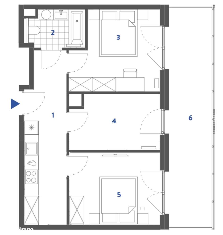Mieszkanie w budynku o podwyższonym standardzie 49,49 m² taras 17 m²-7