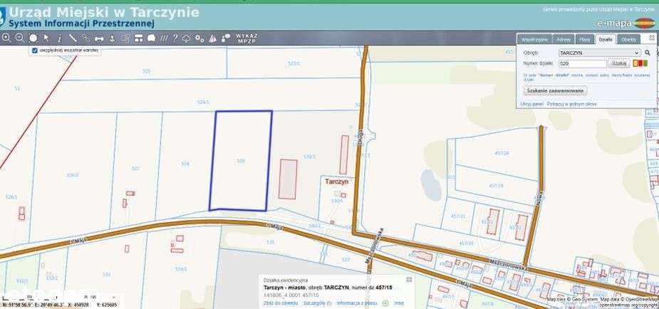 Grunt pod produkcję i usługi na wjeździe do Tarczyna, niecałe 2km odS7 - Pełny obrazek: 5/16