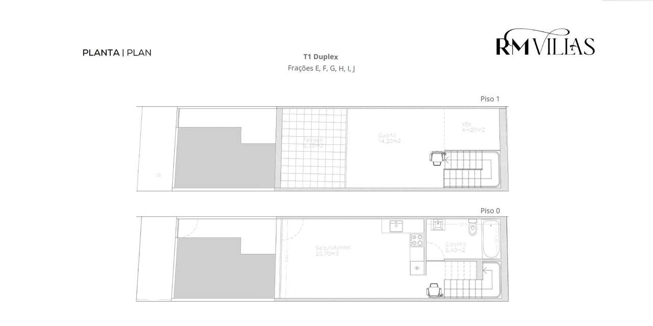 Apartamento T1 Duplex em construção no Empreendimento Rmvillas-22
