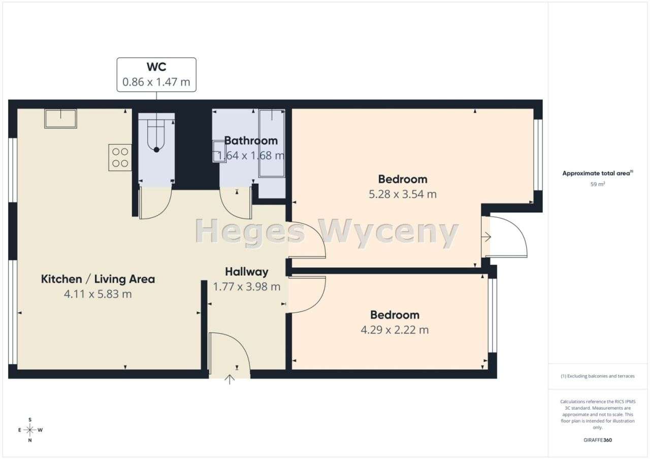 3-pokojowe mieszkanie, balkon-12